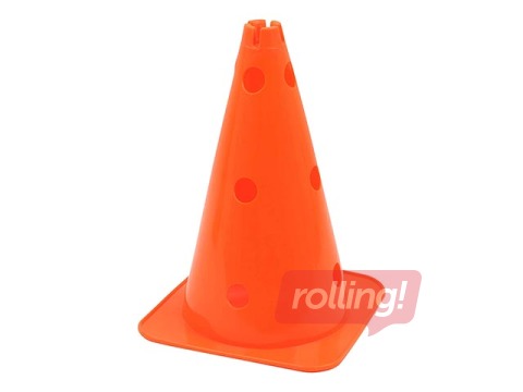 Konuss ar caurumiem sporta treniņiem, 38cm, oranžs