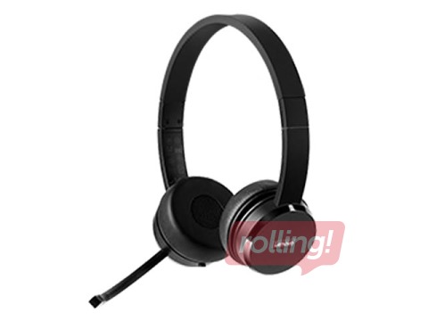 Austiņas ar mikrofonu Lenovo 100 USB, melnas