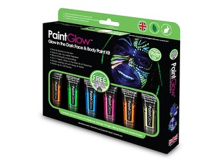 Ķermeņa un sejas krāsu komplekts, PaintGlow, luminiscējošs