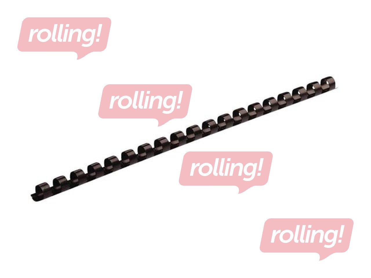 Plastmasas spirāles Fellowes, 8 mm, 100 gab., melnas