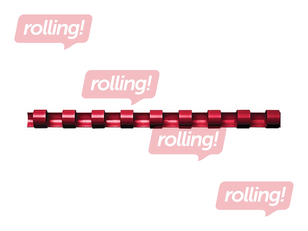 Plastmasas spirāles Fellowes, 14 mm, 100 gab., sarkanas