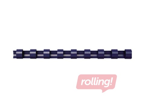 Plastmasas spirāles Fellowes, 16 mm, 100 gab., zilas