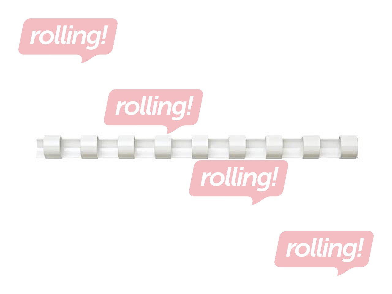 Plastmasas spirāles Fellowes, 28 mm, 50 gab., baltas