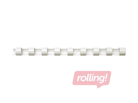 Plastmasas spirāles Fellowes, 32 mm, 50 gab., ovālas, baltas