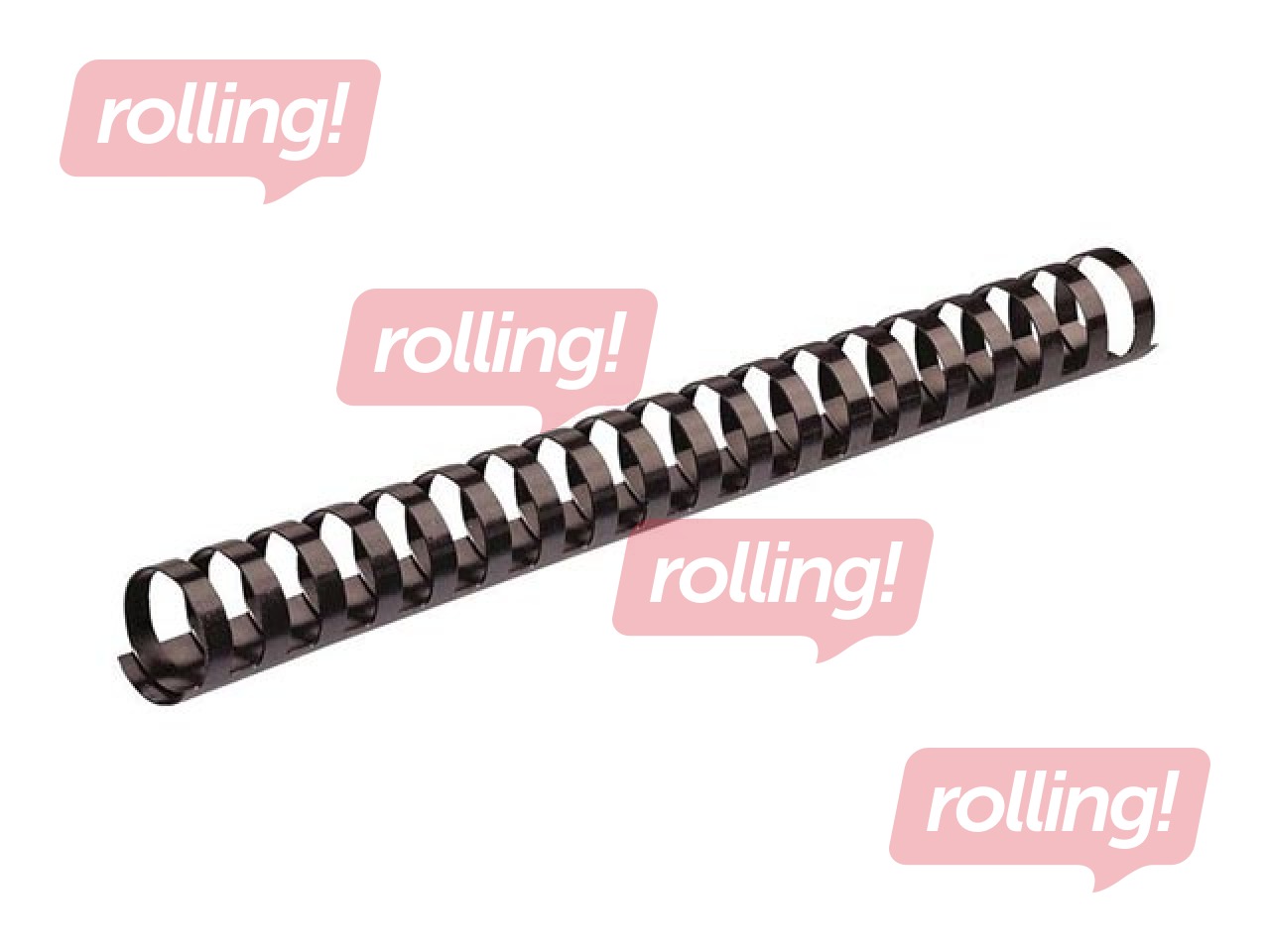 Plastmasas spirāles Fellowes, 38 mm, 50 gab., ovālas, melnas