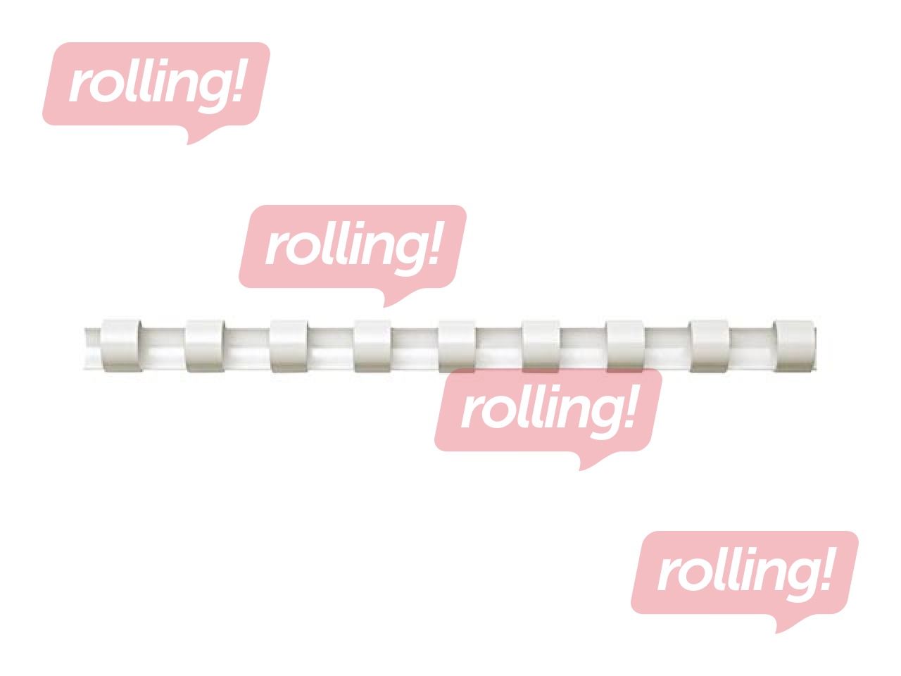 Plastmasas spirāles Fellowes, 45 mm, 50 gab., ovālas, baltas