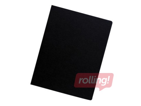 Iesiešanas aizmugures vāks FellowesDelta A3 250g/m2, ar māksl.ādas fakturu,melni(100gb)