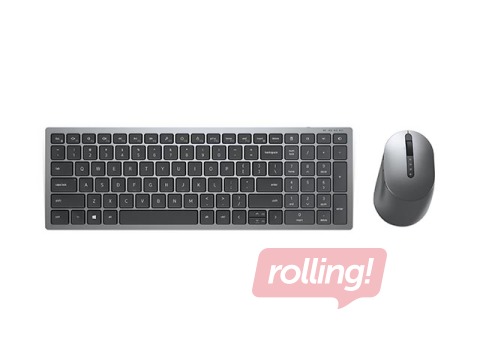 Dell Keyboard and Mouse KM7120W Wireless, 2.4 GHz, Bluetooth 5.0, ENG, Titan Gray