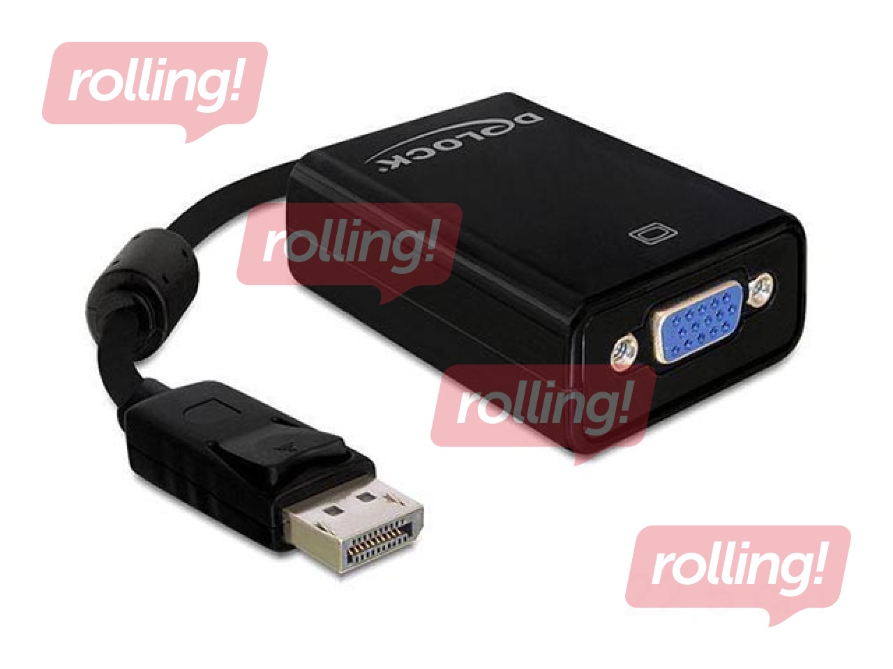 Delock adapter Displayport male > VGA 15pin female, 12.5 cm