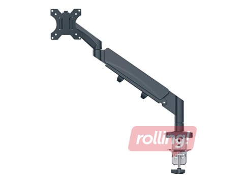 Monitora stiprinājums Leitz Ergo Space Saving Single, tumši pelēks