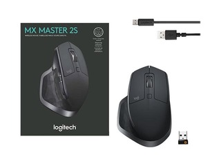 Logitech MX Master 2S, Bluetooth, 2.4 GHz Logitech Unifying receiver, graphite