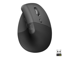 Logitech Lift Vertical Ergonomic mouse, 6 buttons, Bluetooth, Graphite