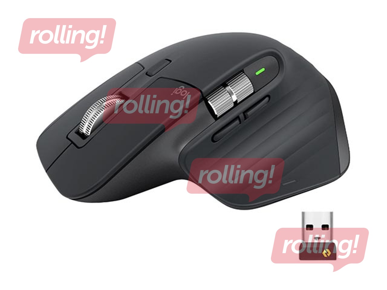 Logitech MX Master 3S wireless mouse, Bluetooth, Graphite