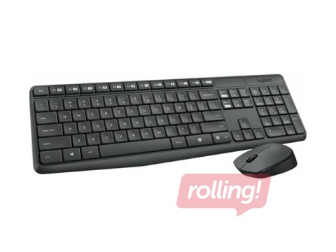 LOGITECH MK235 Wireless Keyboard&Mouse, Grey, ENG/RUS