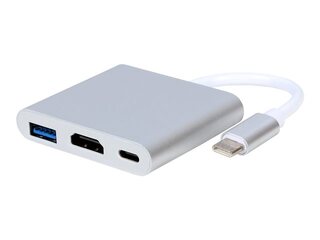 Adapteris Gembird USB type-C multi-adapter (USB type C; USB 3.0, HDMI)