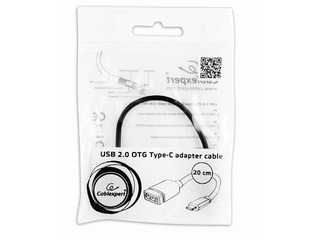 Gembird OTG USB Type C Male - USB Female 0.2m Black