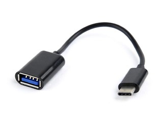 Gembird OTG USB Type C Male - USB Female 0.2m Black