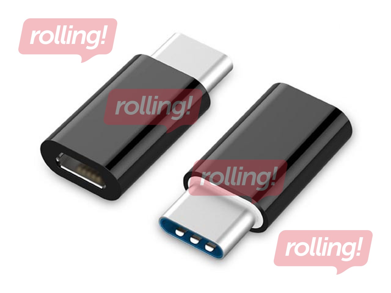 Gembird OTG USB Type C Male - MicroUSB Female Black