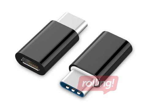 Gembird OTG USB Type C Male - MicroUSB Female Black