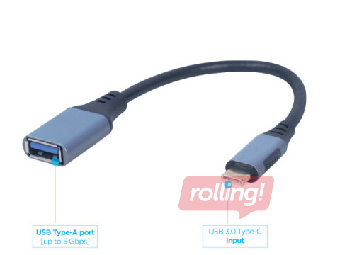 Gembird USB 3.0 OTG Type-C (male) to Type-A (female) cable adapter