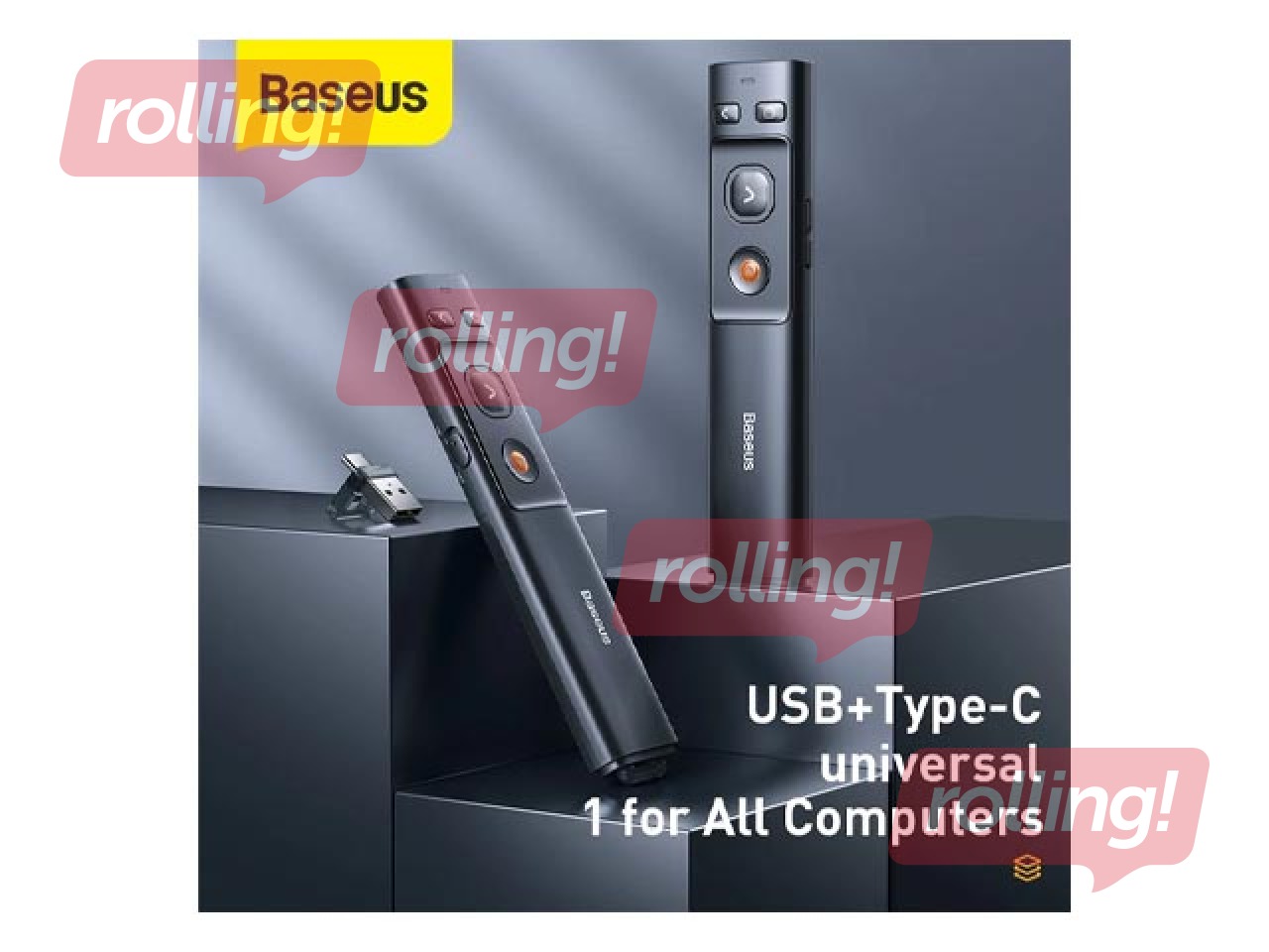 Prezentācijas palīgrīks Baseus, Orange Dot, AAA baterijas