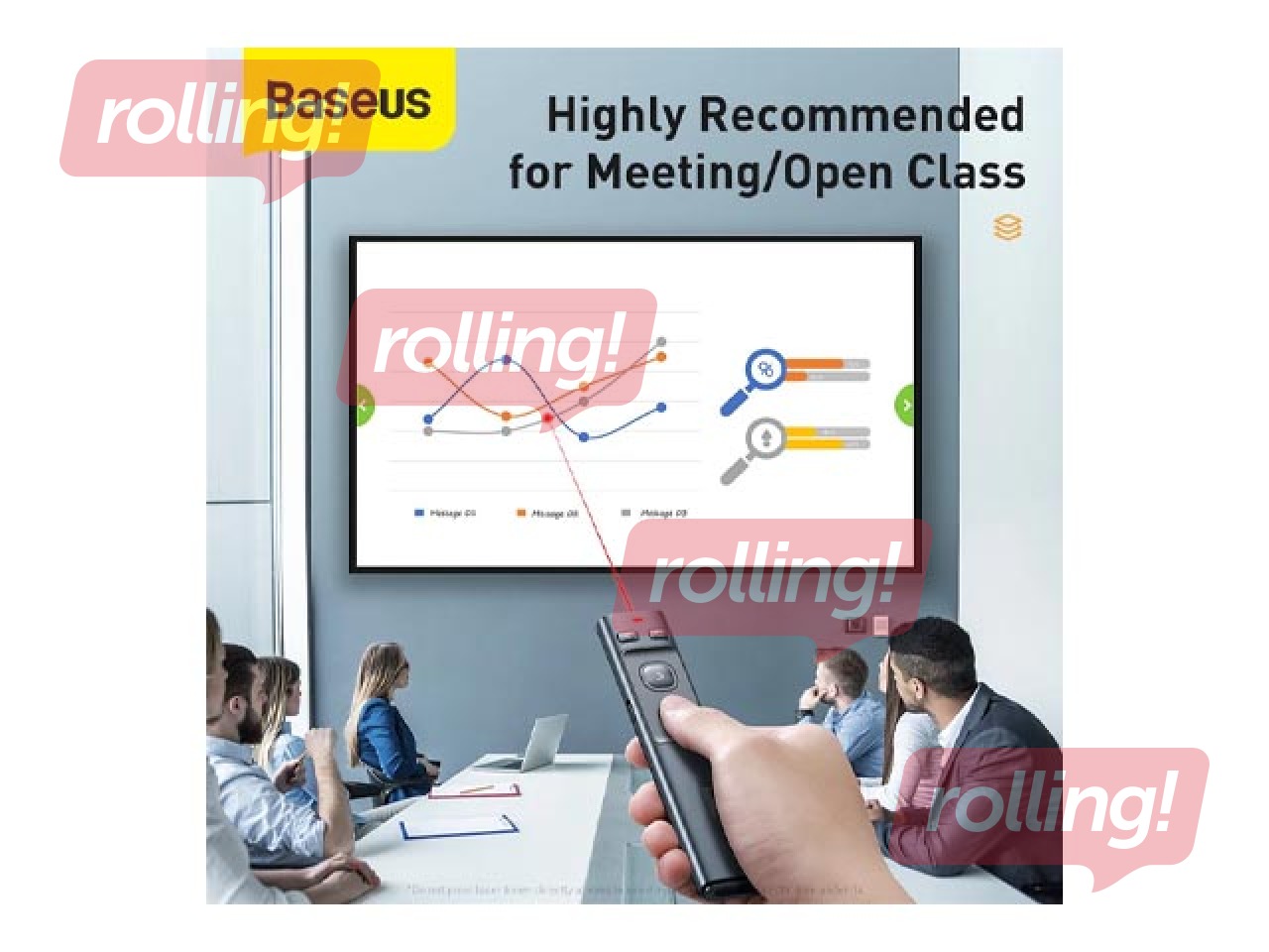 Prezentācijas palīgrīks Baseus, Orange Dot, AAA baterijas