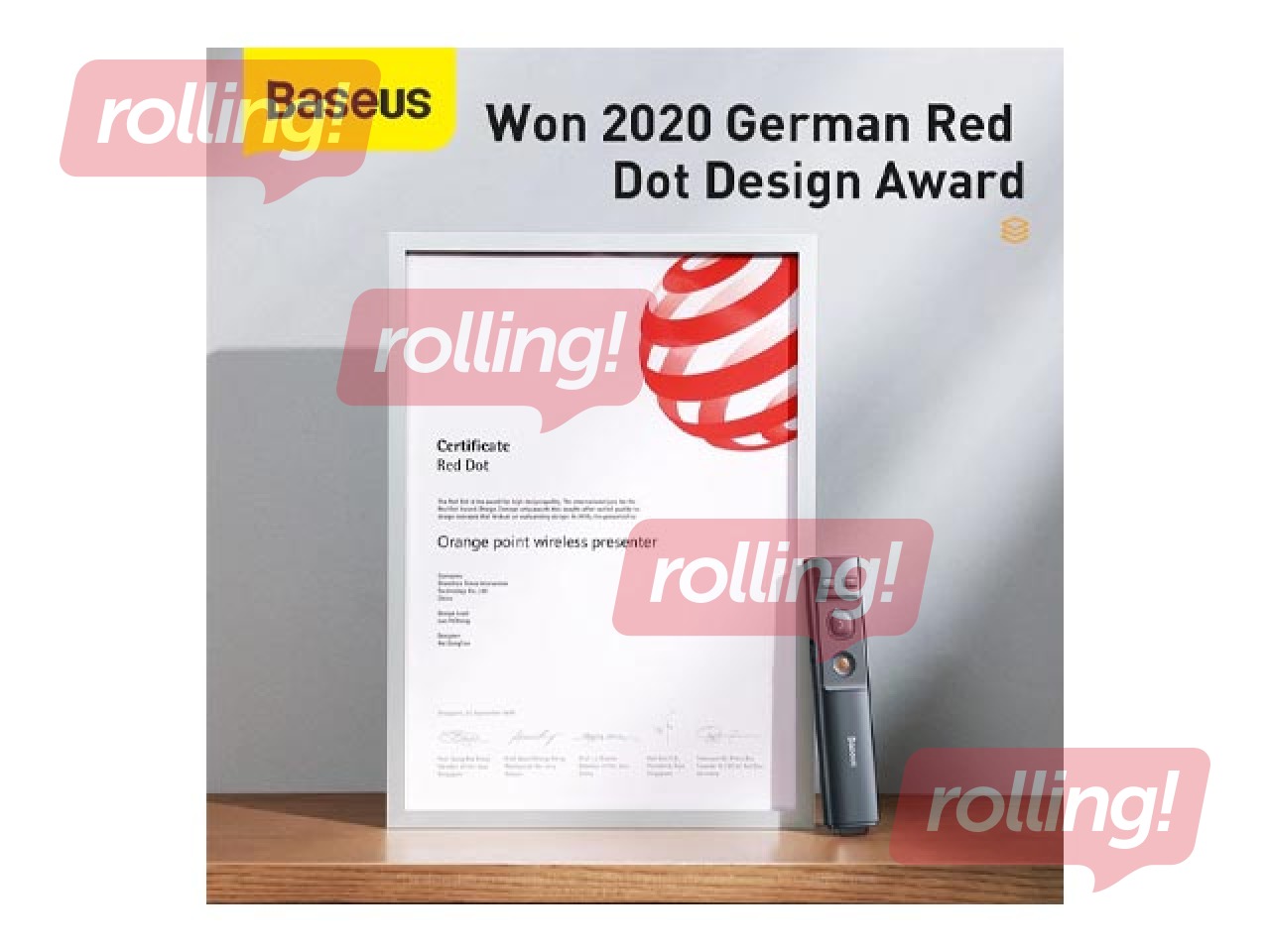 Prezentācijas palīgrīks Baseus, Orange Dot, AAA baterijas