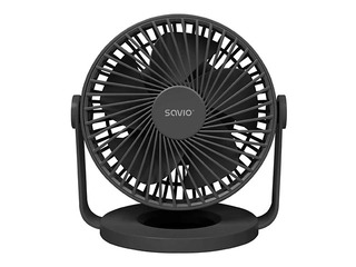 Galda ventilators ar akumulatoru Savio USB Desk Fan AD-01, Melns