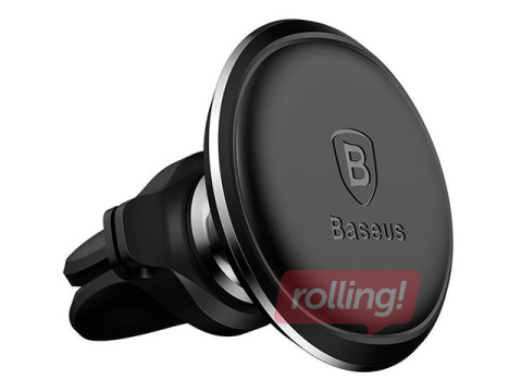 Automobiļa magnētiskais turētājs viedtālruņiem, Baseus, gaisa restei, melns