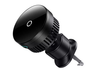 Magnētiskais bezvadu lādētājs Baseus, MagPro, stiprinājums gaisa restei, 15W, melns