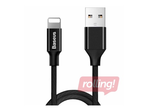 Savienotājvads  Baseus Yiven USB - Lightning, 2A, 1.2m, melns