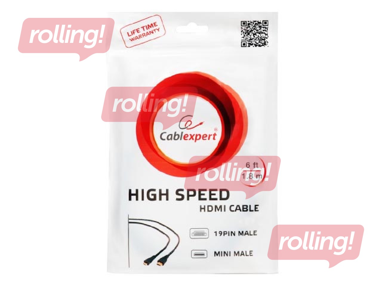 Kabelis Gembird HDMI - microHDMI Gold plated, 3m