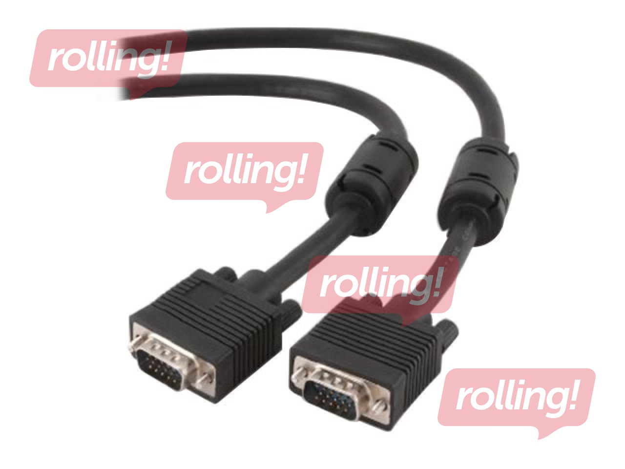 VGA kabelis, HD15 M-HD15 M, 10m, melns