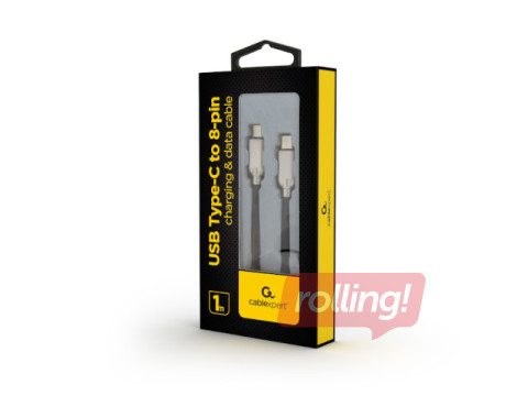 Gembird USB Type-C Male - 8 pin Male Fast Charging, 1m, Black