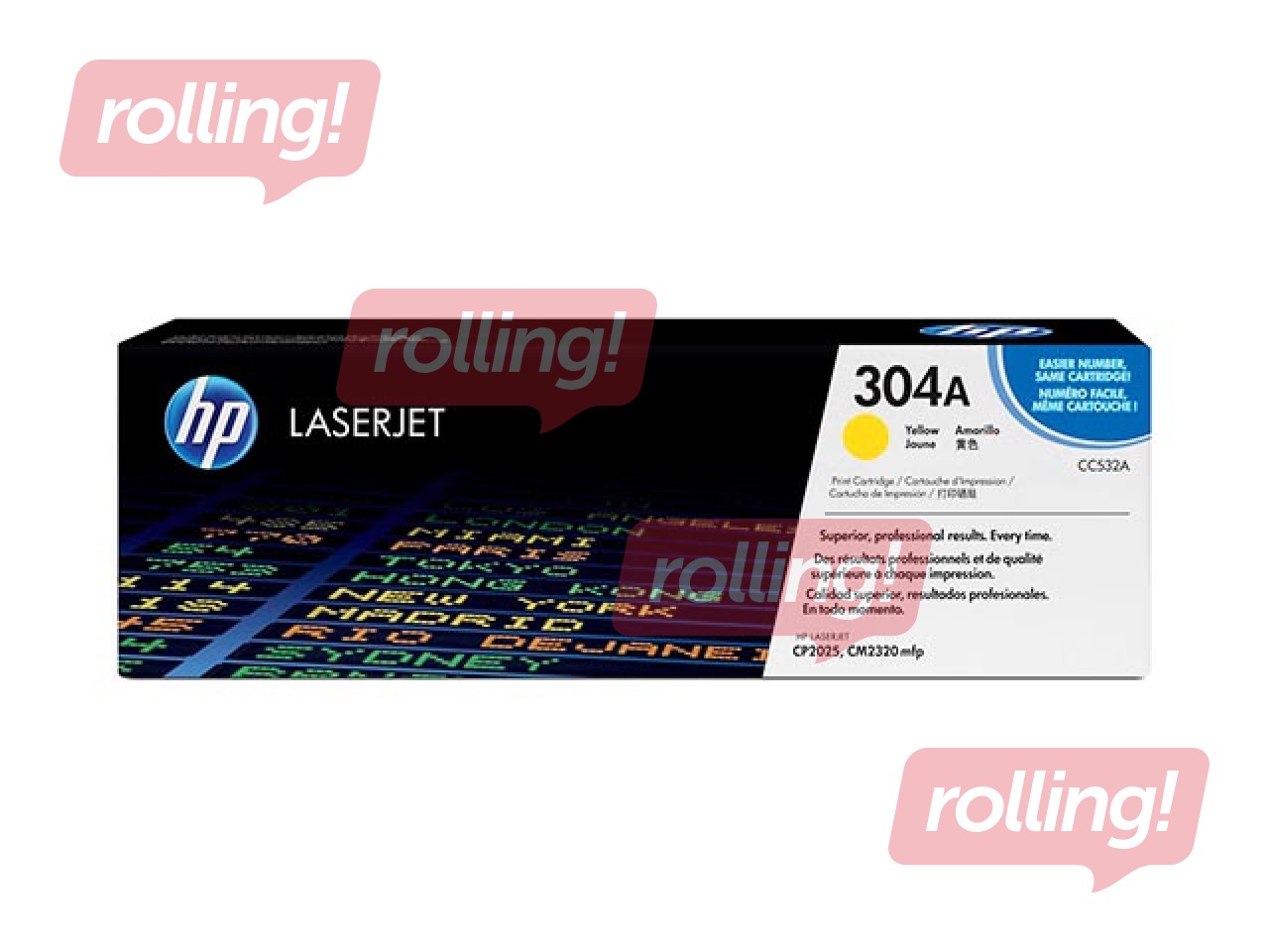 Tonera kasete HP CLJ CP2025, dzeltena, (2800 lpp.)