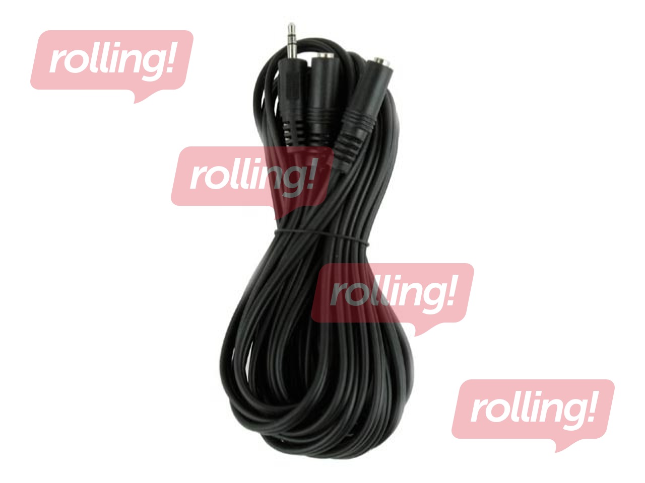 Audio sadalītāja kabelis Gembird 3,5 mm, 5m, melns