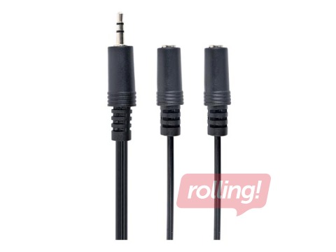 Audio sadalītāja kabelis Gembird 3,5 mm, 5m, melns