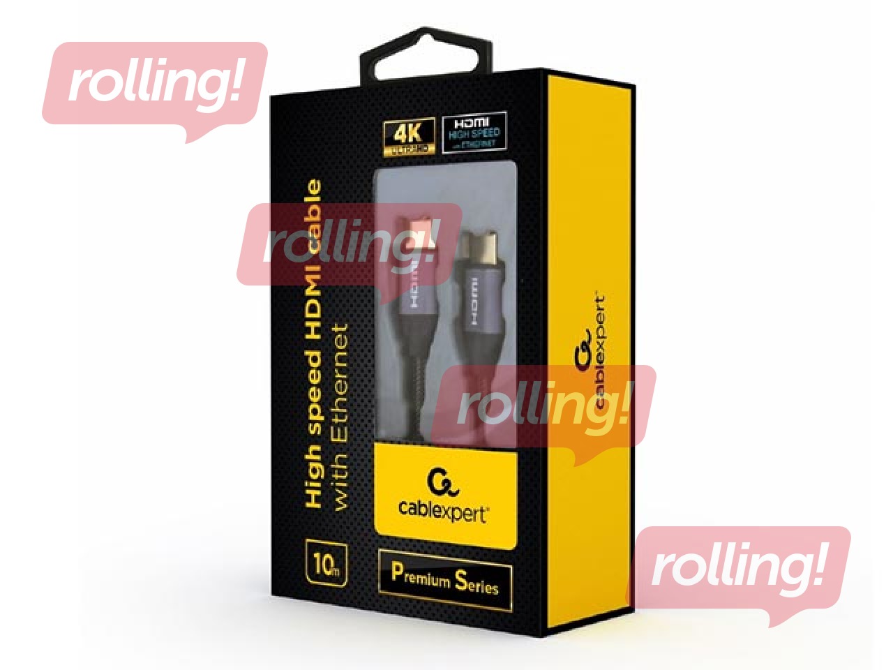 Kabelis Gembird Premium Series HDMI Male - HDMI Male 10m Stylish Metal