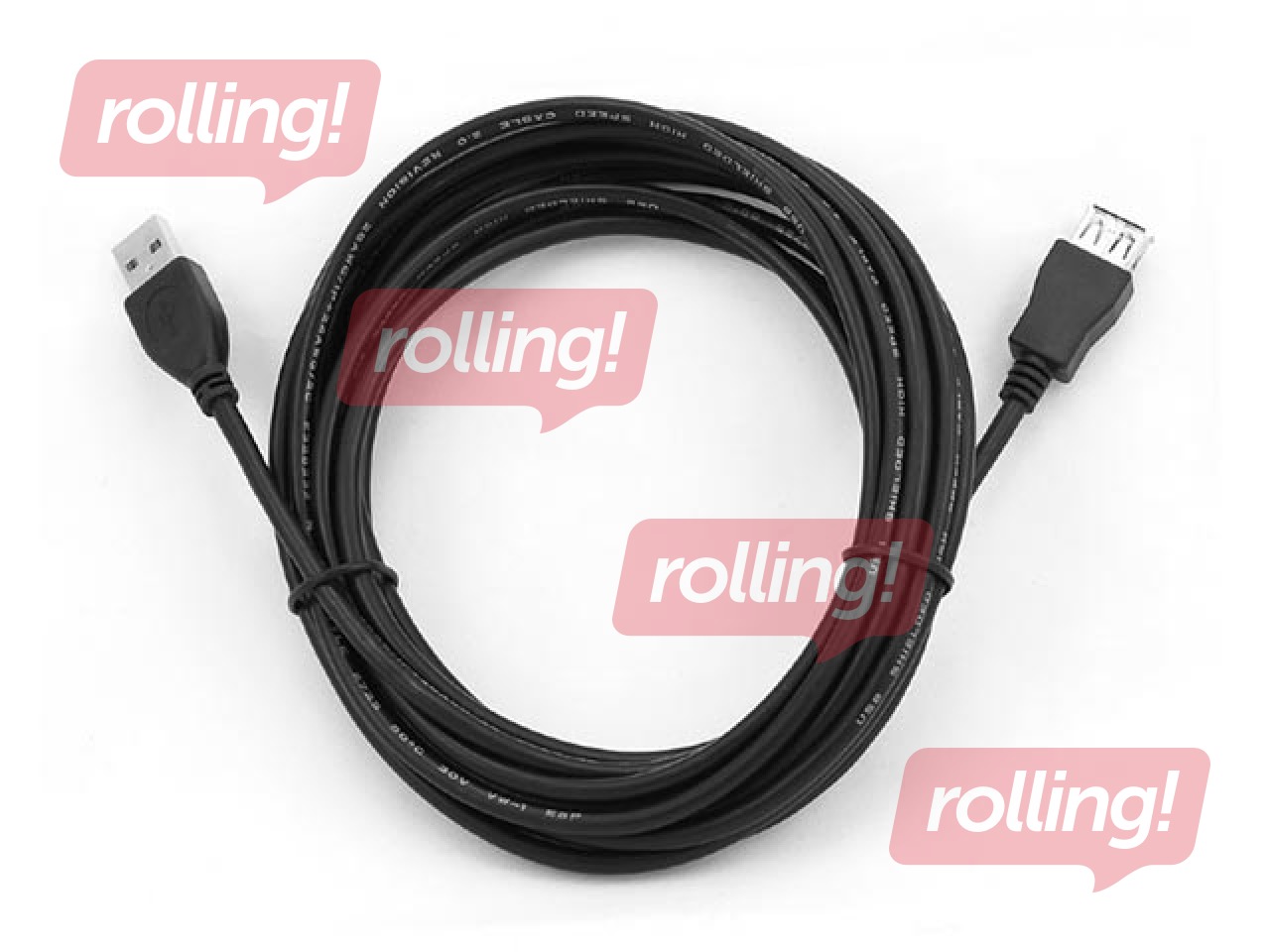 Kabelis Gembird USB Male - USB Female 4.5m Black