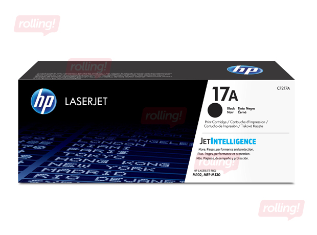 Tonera kasete HP CF217A, Melna, 1600 lpp.
