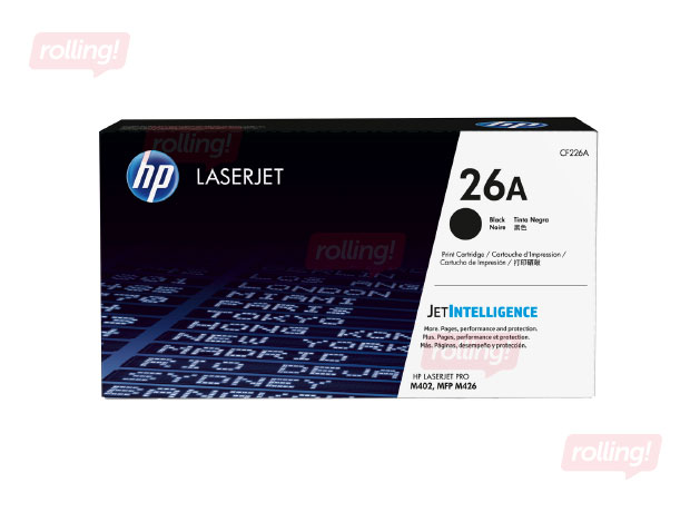 Tonera kasete HP 26A Melna, 3100 lpp.