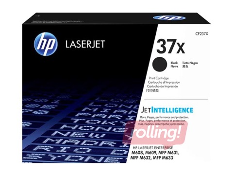 Tonera kasete HP 37X, Melna (25000 lpp)