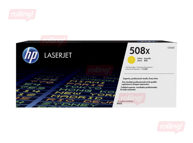 Tonera Kasete HP 508X Dzeltena (9500 lpp.)