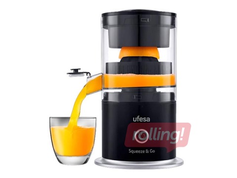 Sulu spiede Ufesa Squeeze & Go Black, lādējama, melna