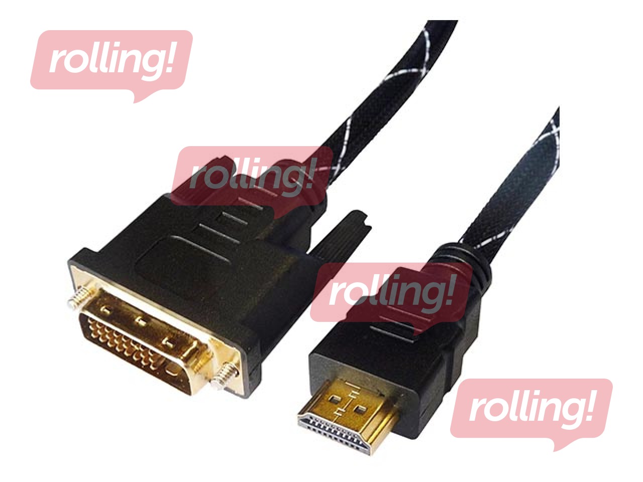 Kabelis Brackton DVI Male - HDMI Male 2m, Melns