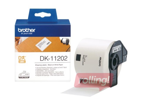 Brother DK-11202 Preču iepakojuma uzlīmes 62*100 300gab