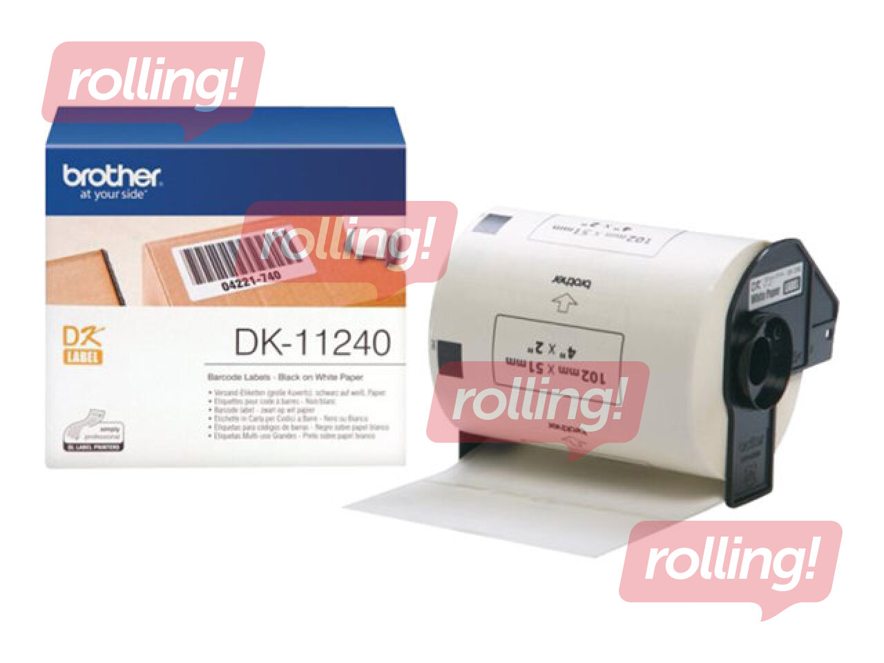 Brother DK-11240 Uzlīmes uz preču iepakojuma 102*51mm, 600gab