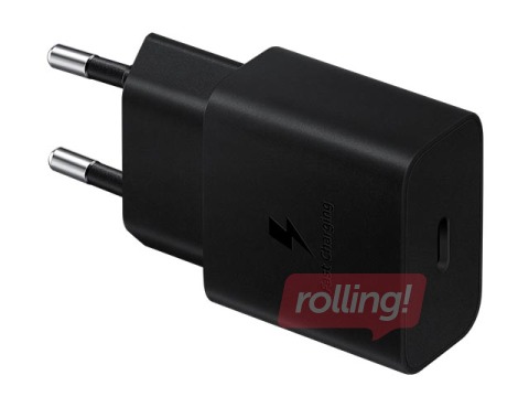 Lādētājs Samsung PD Type C,  USB Vads, 15W, 1.0 m Melns