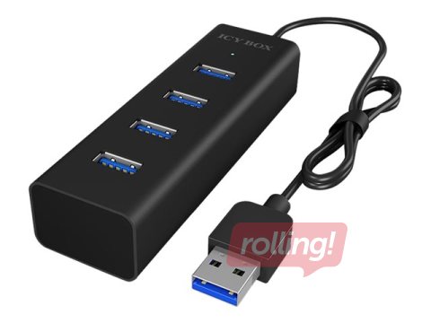 USB Hub IcyBox 4x Port USB 3.0 Hub, Black
