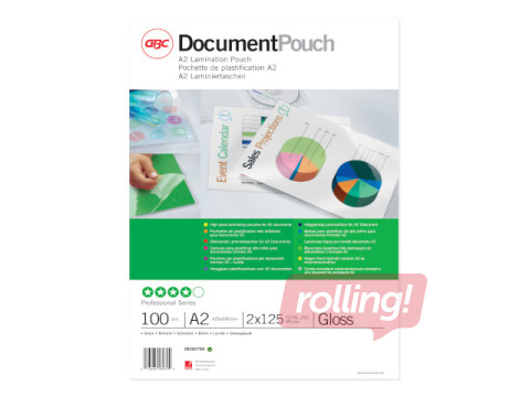 Laminēšanas plēves GBC, A2, 125mic (100 gab)